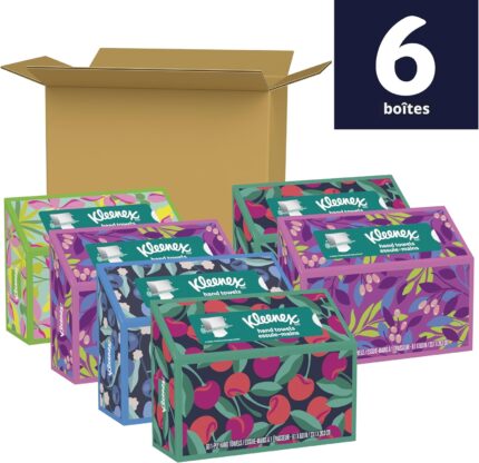 Kleenex Single-Use Disposable Paper Towels, 6 Boxes, 60 Towels per Box (360 Towels Total)